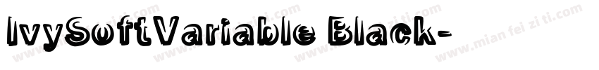 IvySoftVariable Black字体转换